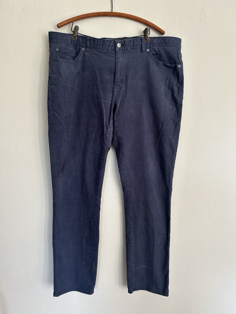 Men’s Peter Millar Blue Corduroy Chinos Pants Size 40x32 Slate Straight Leg